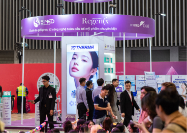 SIMED RegenX Beauty Trade Show Booth Display
