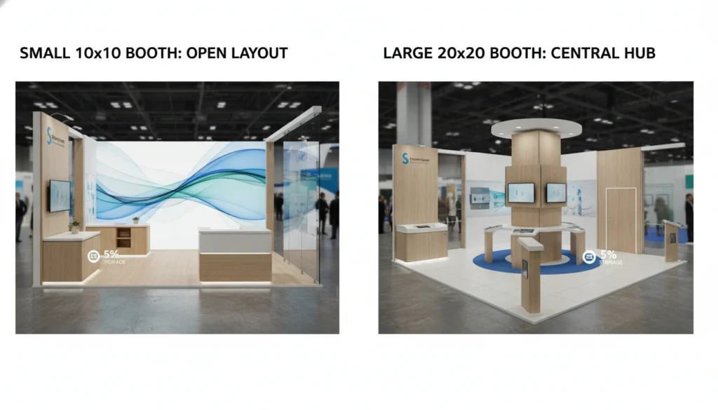 Layout Optimization for Every Booth Size