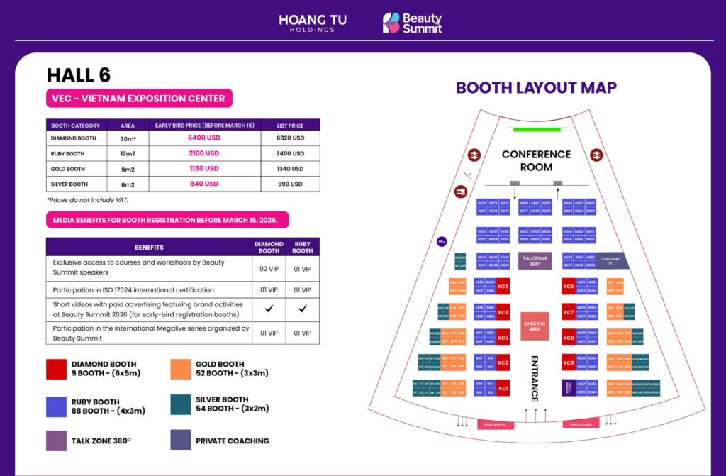 Official Announcement: Beauty Summit 2026 Booth Map 4 Beauty Summit 2026 Booth Map