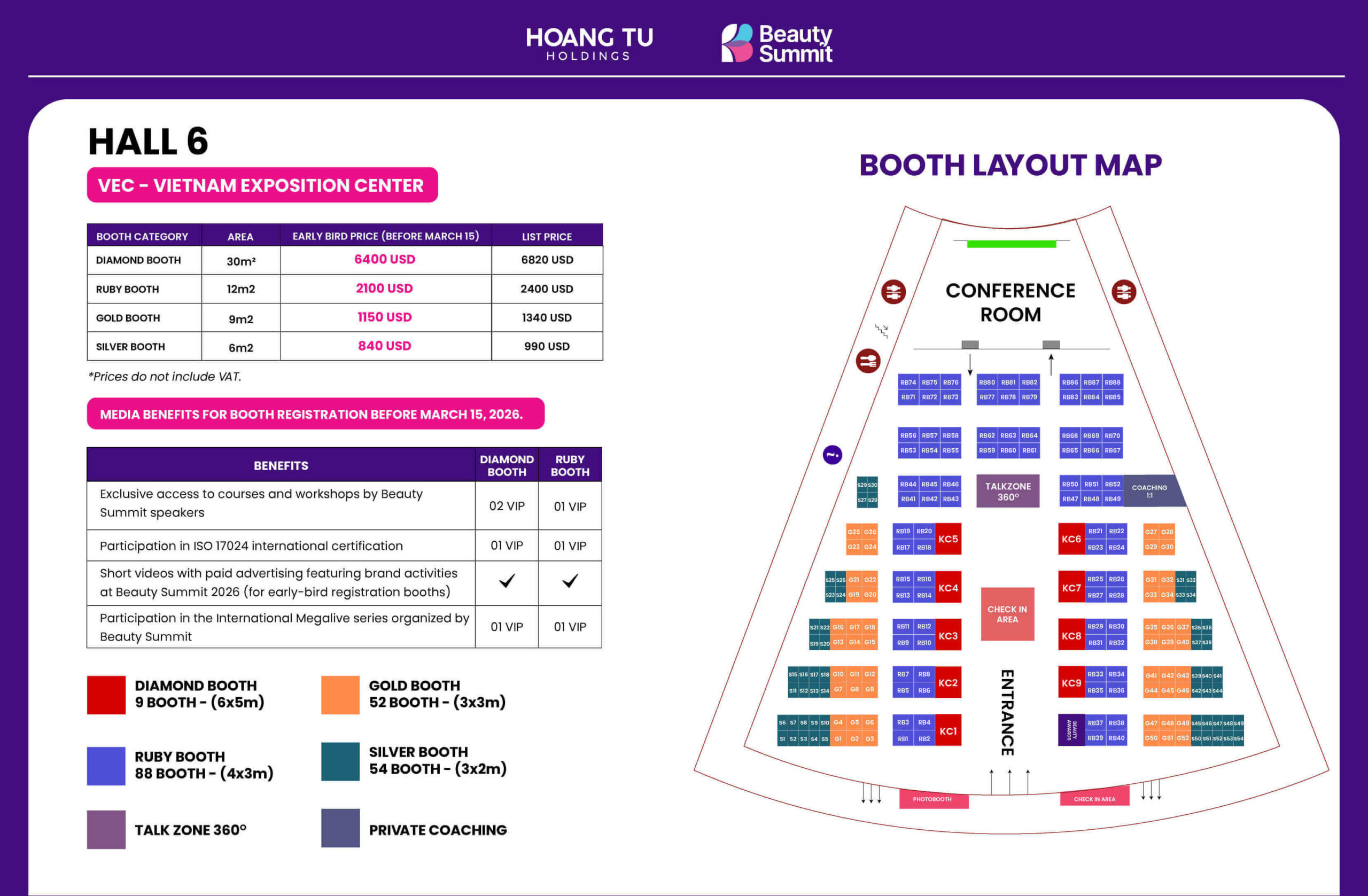 Beauty Summit 2026 Booth Map