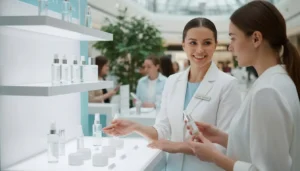 What Is a Beauty Product Advertisement Script in a Booth Setting?