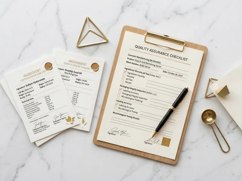 Cosmetic Manufacturing Quality Assurance Checklist