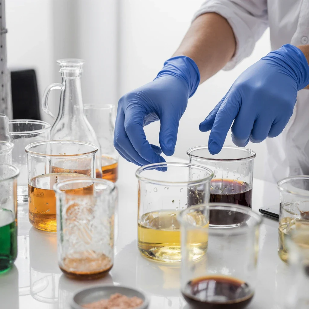 Essential lab equipment for formulating cosmetic products.