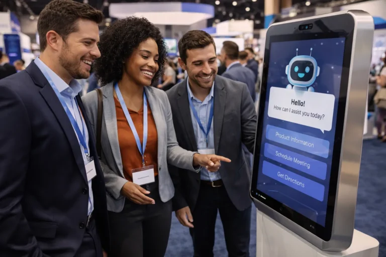 Using Booth Chatbots to Assist Visitors at Events