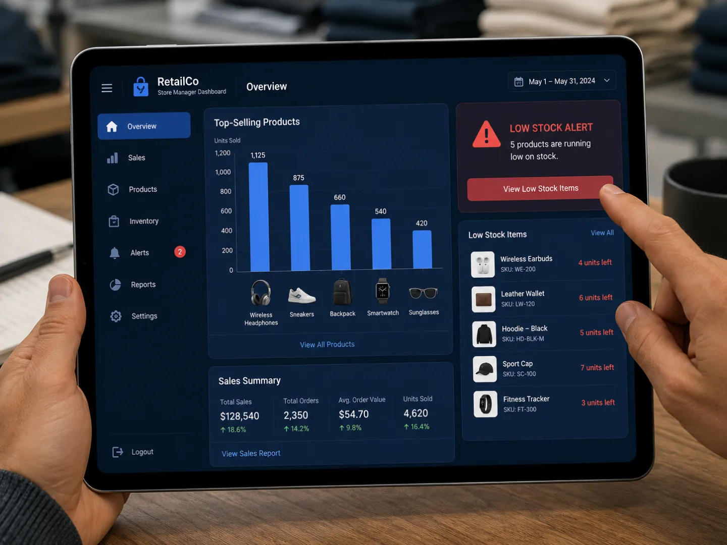 Monitoring Remote Inventory Levels and Stock Performance