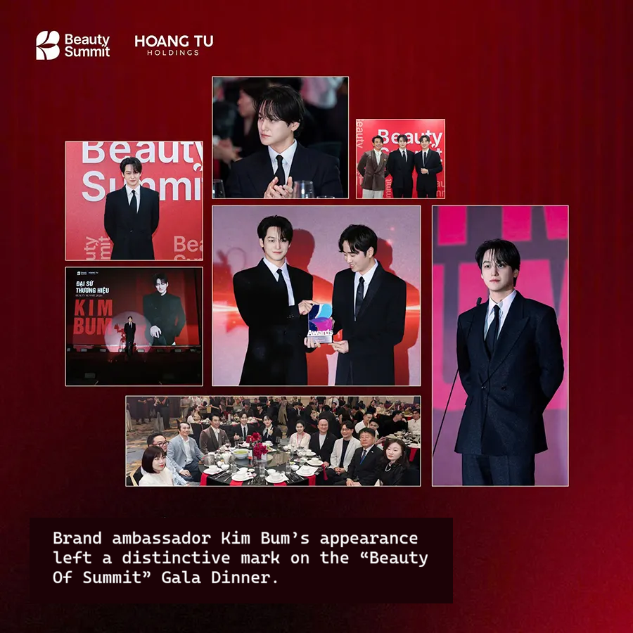 Brand Ambassador Kim Bum's presence added a distinctive spark to the Beauty Summit 2026 Gala Dinner.